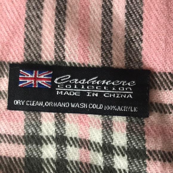 New Acrylic Pink /Black Super Soft Scarf  60x 12.5 - Picture 2 of 5